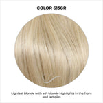 Load image into Gallery viewer, COLOR 613GR-Lightest blonde with ash blonde highlights in the front and temples
