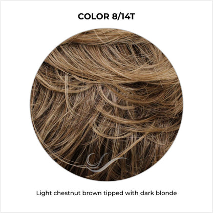 COLOR 8/14T-Light chestnut brown tipped with dark blonde