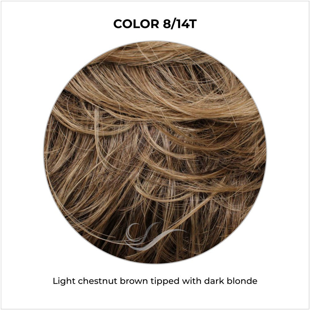 COLOR 8/14T-Light chestnut brown tipped with dark blonde