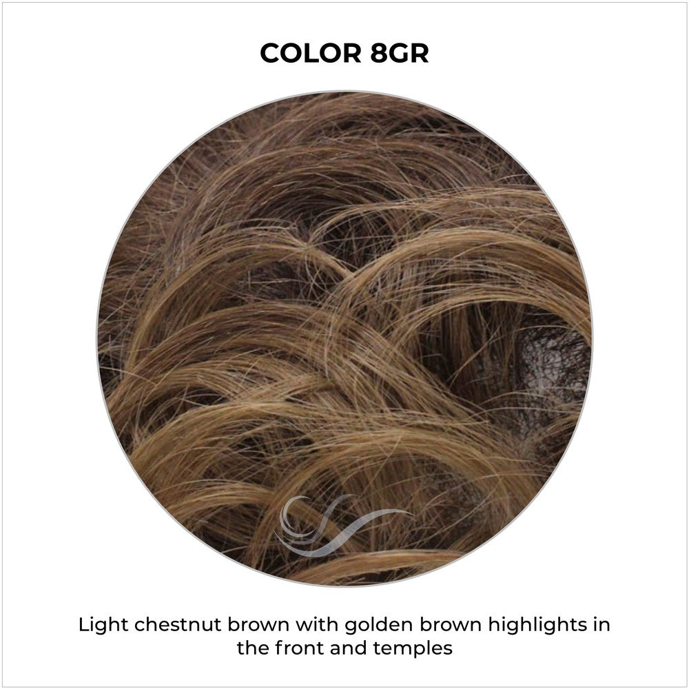 COLOR 8GR-Light chestnut brown with golden brown highlights in the front and temples