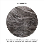 Load image into Gallery viewer, COLOR 92-Darkest brown with 60% gray in front graduating to 50% gray on top, darker and less gray in the back

