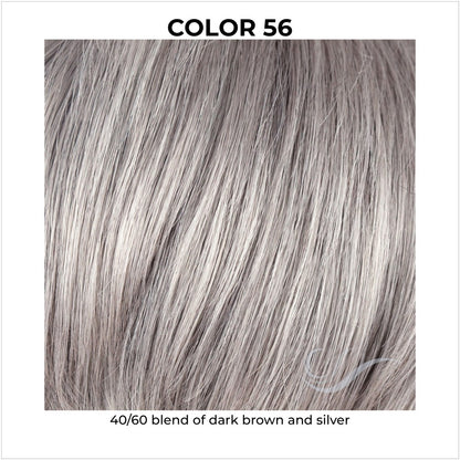 56-40/60 blend of dark brown and silver