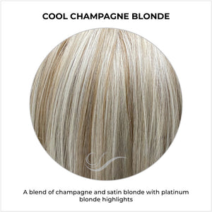 Cool Champagne Blonde-A blend of champagne and satin blonde with platinum blonde highlights