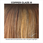 Load image into Gallery viewer, Copper Glaze-R-Rooted dark bronzed brown with red gold highlight

