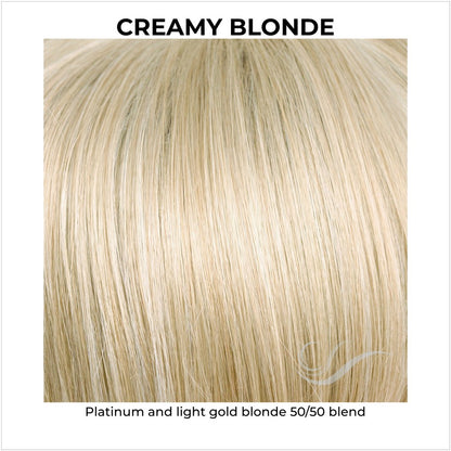 Creamy Blonde-Platinum and light gold blonde 50/50 blend