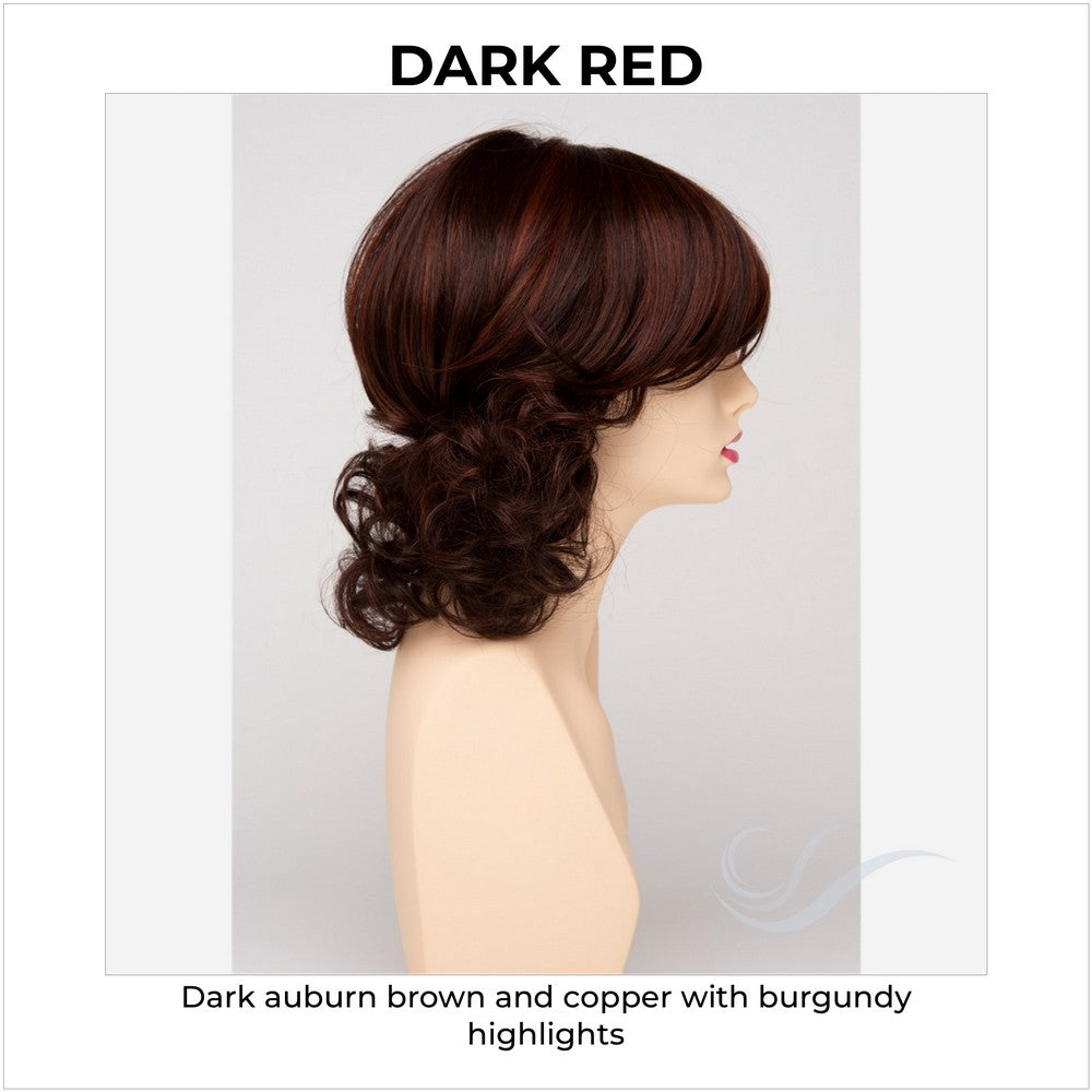 Danielle By Envy in Dark Red-Dark auburn brown and copper with burgundy highlights