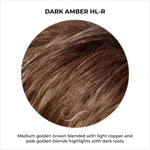 Load image into Gallery viewer, Dark Amber HL-R-Medium golden brown blended with light copper and pale golden blonde highlights with dark roots

