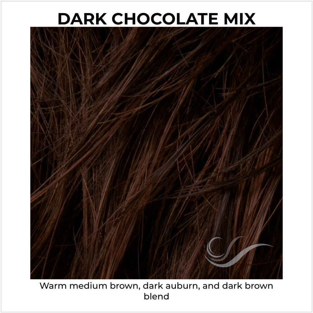 Dark Chocolate Mix-Warm medium brown, dark auburn, and dark brown blend