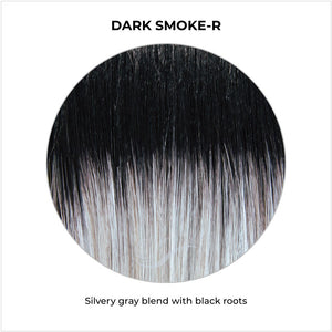 Dark Smoke-Silvery gray blend with black roots
