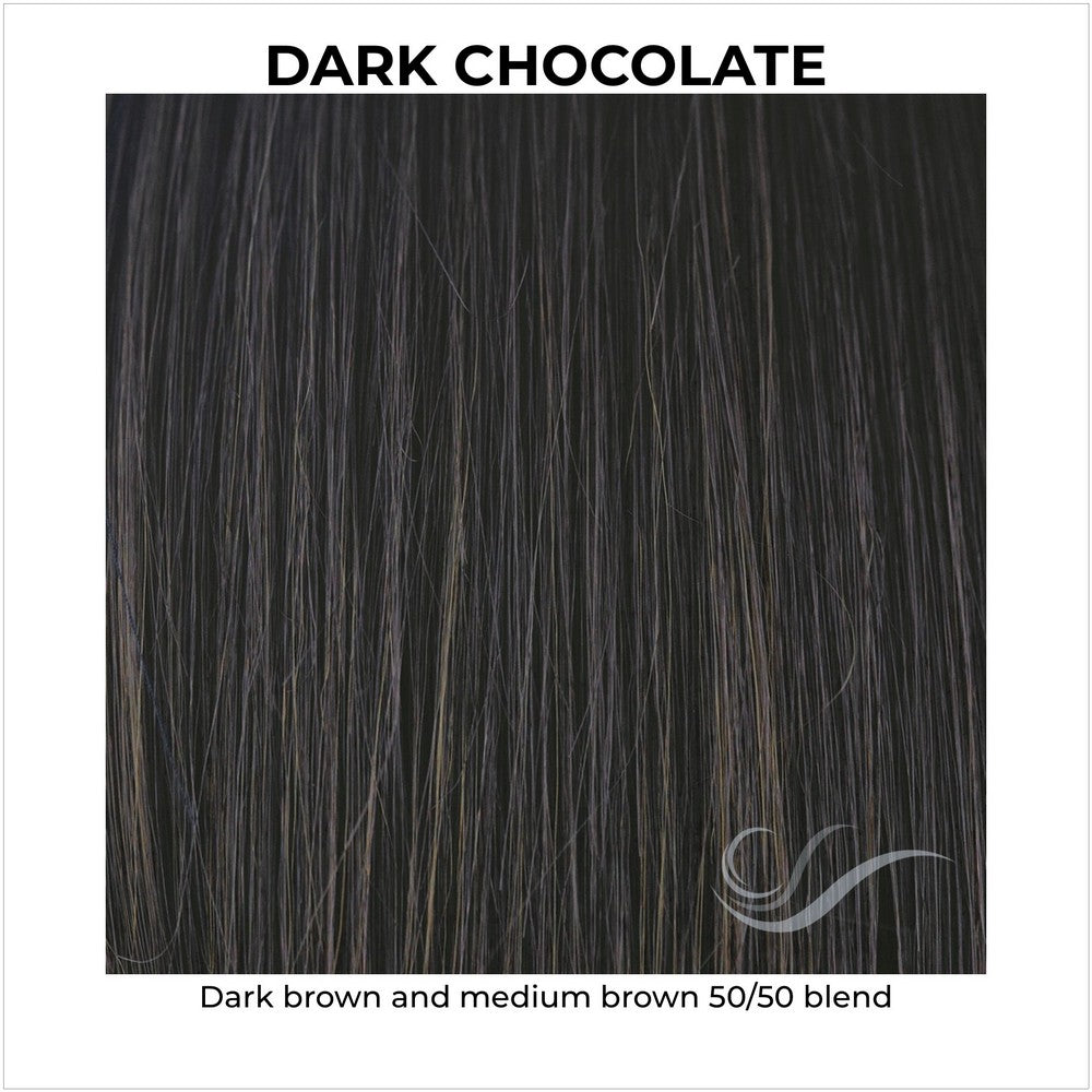 Dark Chocolate-Dark brown and medium brown 50/50 blend