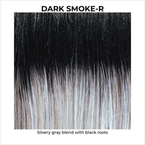 Dark Smoke-Silvery gray blend with black roots