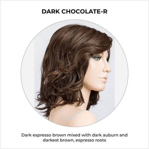 Delight Mono by Ellen Wille in Dark Chocolate-R-Dark espresso brown mixed with dark auburn and darkest brown, espresso roots