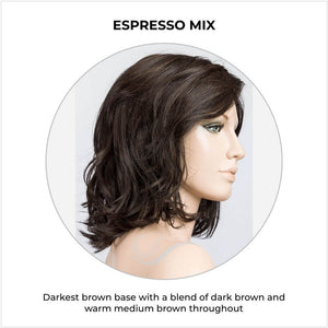 Delight Mono by Ellen Wille in Espresso Mix-Darkest brown base with a blend of dark brown and warm medium brown throughout 