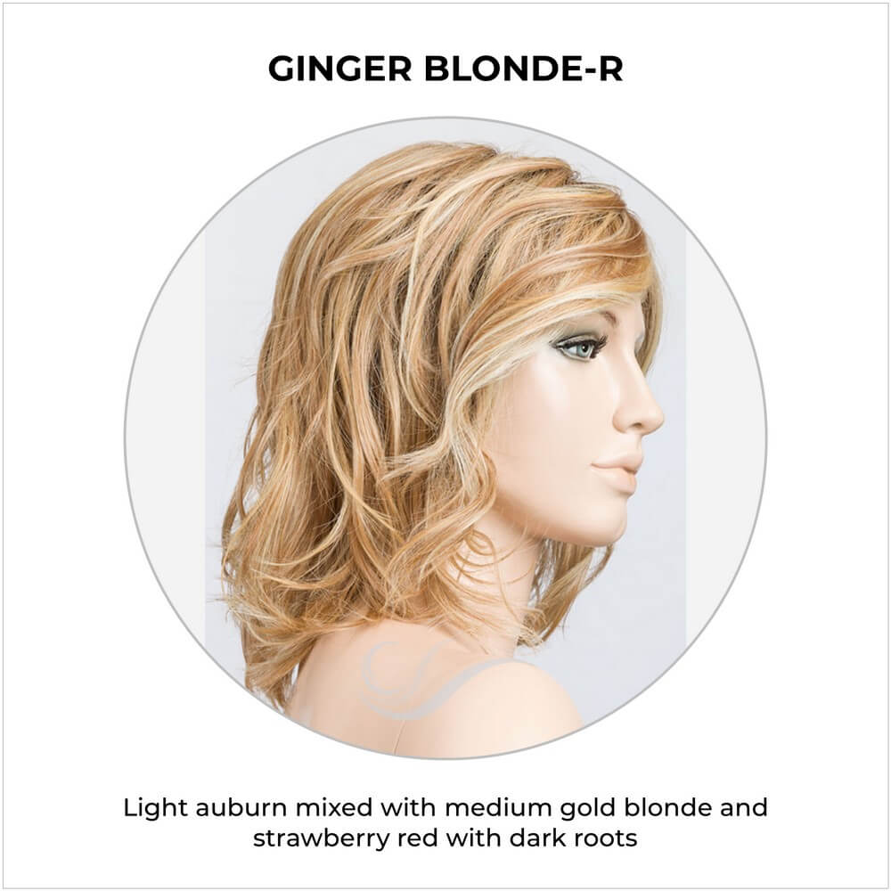 Delight Mono by Ellen Wille in Ginger Blonde-R-Light auburn mixed with medium gold blonde and strawberry red with dark roots