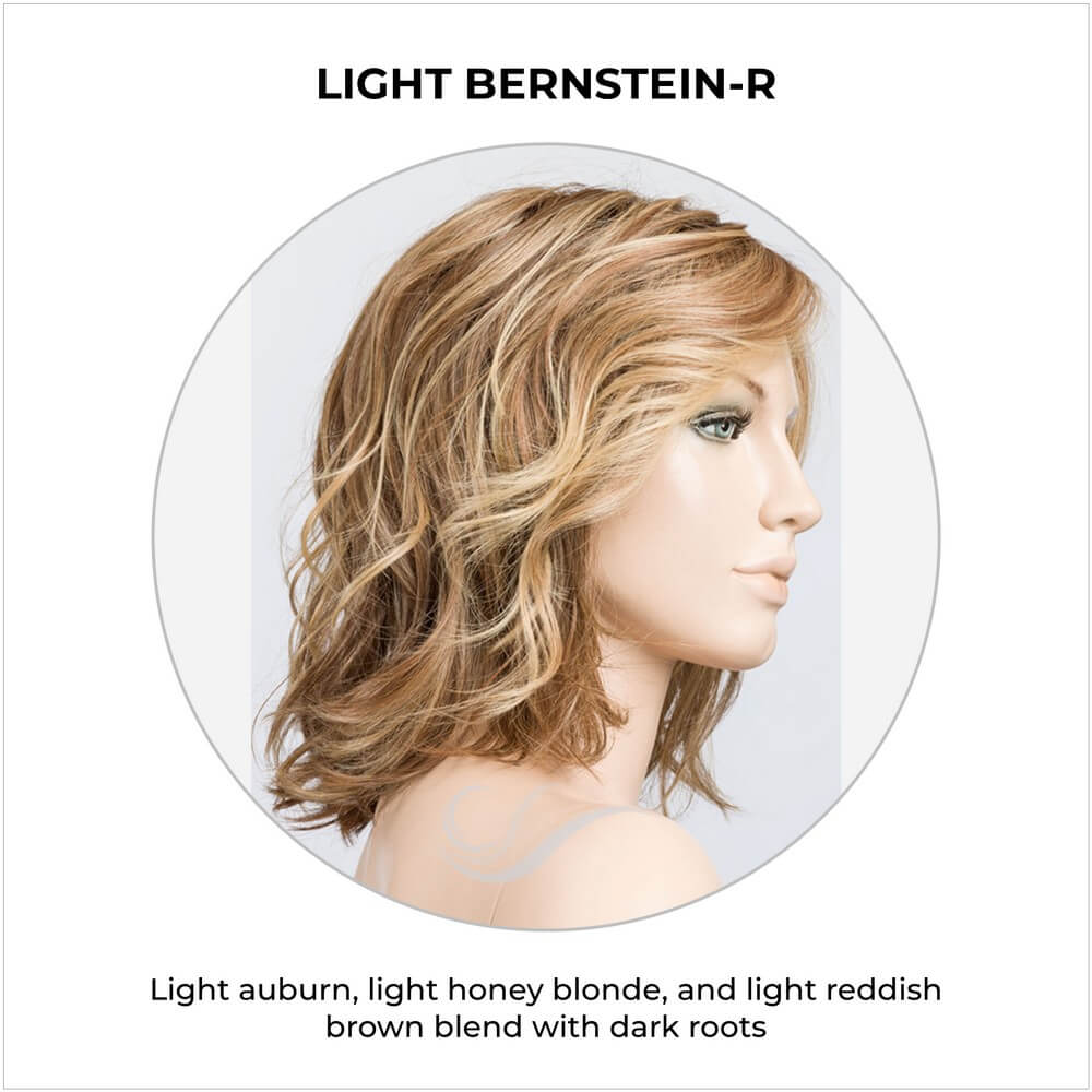 Delight Mono by Ellen Wille in Light Bernstein-R-Light auburn, light honey blonde, and light reddish brown blend with dark roots