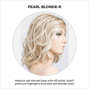 Delight Mono by Ellen Wille in Pearl Blonde-R-Medium ash blonde base with off-white "pearl" platinum highlights and dark ash blonde roots