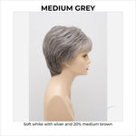 Load image into Gallery viewer, Destiny By Envy in Medium Grey-Soft white with silver and 20% medium brown
