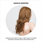 Load image into Gallery viewer, Diva by Ellen Wille in Mocca Rooted-Lightest and medium brown, light auburn and light strawberry blonde blend with shaded roots
