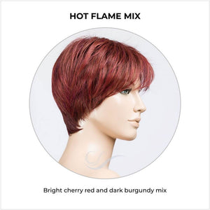 Elan by Ellen Wille in Hot Flame Mix-Bright cherry red and dark burgundy mix
