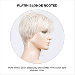 Load image into Gallery viewer, Elan by Ellen Wille in Platin Blonde Rooted-Pure white, pearl platinum, and winter white with dark shaded roots

