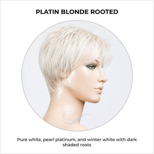 Elan by Ellen Wille in Platin Blonde Rooted-Pure white, pearl platinum, and winter white with dark shaded roots
