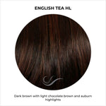 Load image into Gallery viewer, English Tea HL-Dark brown with light chocolate brown and auburn highlights
