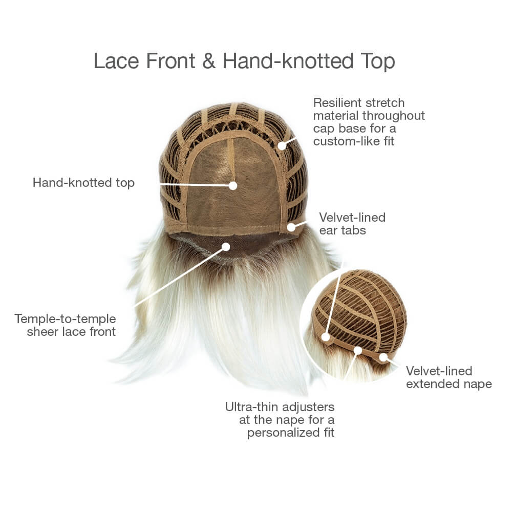 Lace front & hand-knotted top