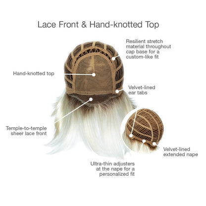 Lace front & hand-knotted top