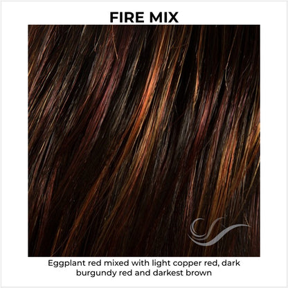 Fire Mix-Eggplant red mixed with light copper red, dark burgundy red and darkest brown