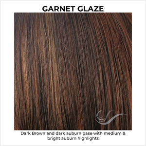 Garnet Glaze-Dark Brown and dark auburn base with medium & bright auburn highlights