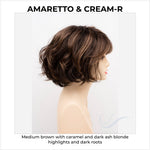 Load image into Gallery viewer, Gia by Envy in Amaretto &amp; Cream-R-Medium brown with caramel and dark ash blonde highlights
