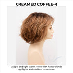 Load image into Gallery viewer, Gia by Envy in Creamed Coffee-R-Copper and light warm brown with honey blonde highlights and medium brown roots
