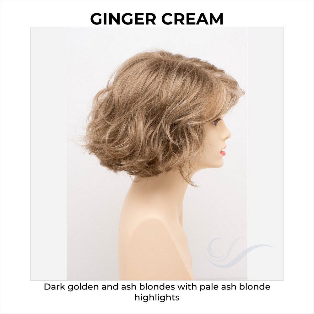 Gia by Envy in Ginger Cream-Dark golden and ash blondes with pale ash blonde highlights