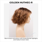 Load image into Gallery viewer, Gia by Envy in Golden Nutmeg-R-Warm brown and auburn with honey blonde highlights and medium brown roots
