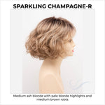 Load image into Gallery viewer, Gia by Envy in Sparkling Champagne-R-Medium ash blonde with pale blonde highlights and medium brown roots
