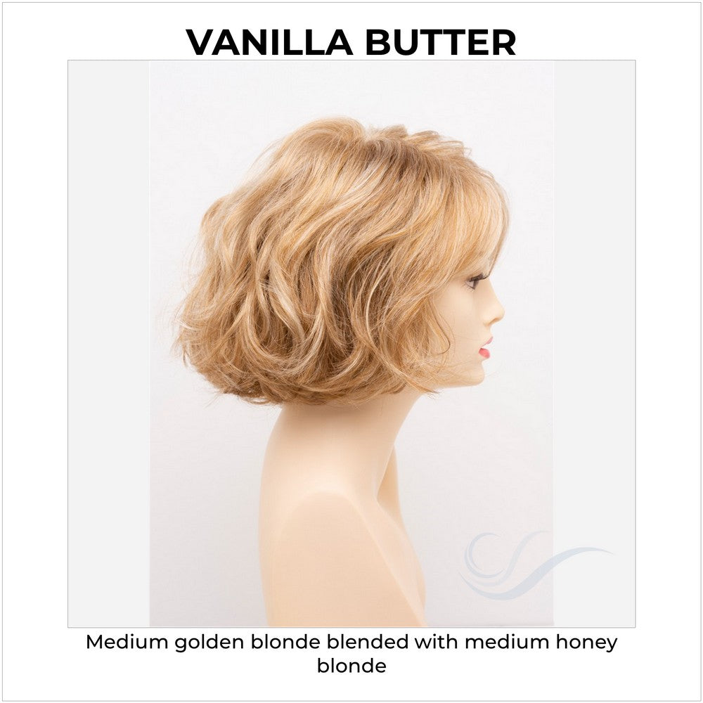 Gia by Envy in Vanilla Butter-Medium golden blonde blended with medium honey blonde