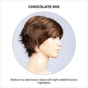 Gilda by Ellen Wille in Chocolate Mix-Medium to dark brown base with light reddish brown highlights