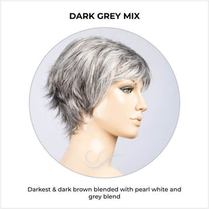 Gilda by Ellen Wille in Dark Grey Mix-Darkest & dark brown blended with pearl white and grey blend