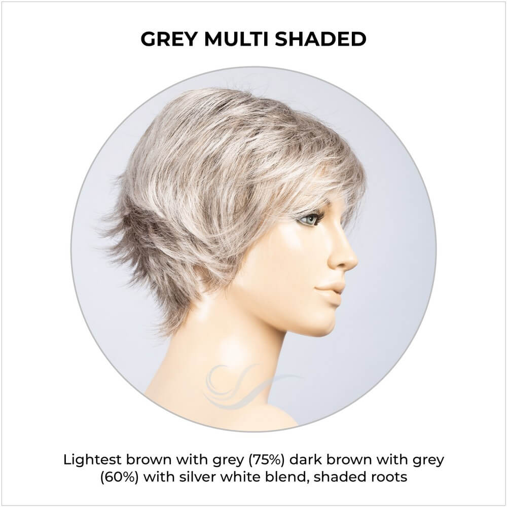 Gilda by Ellen Wille in Grey Multi Shaded-Lightest brown with grey (75%) dark brown with grey (60%) with silver white blend, shaded roots