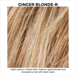 Load image into Gallery viewer, Ginger Blonde R-Light auburn mixed with medium gold blonde and strawberry red with dark roots

