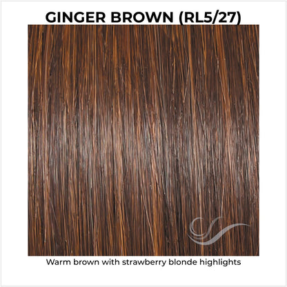 Ginger Brown (RL5/27)-Warm brown with strawberry blonde highlights