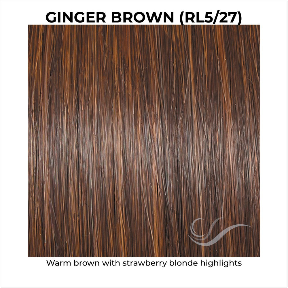 Ginger Brown (RL5/27)-Warm brown with strawberry blonde highlights