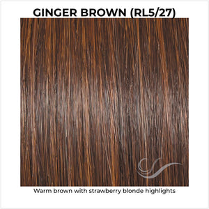 Ginger Brown (RL5/27)-Warm brown with strawberry blonde highlights