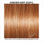 Load image into Gallery viewer, Ginger Mist (G27+)-Light auburn with strawberry blonde highlights on top

