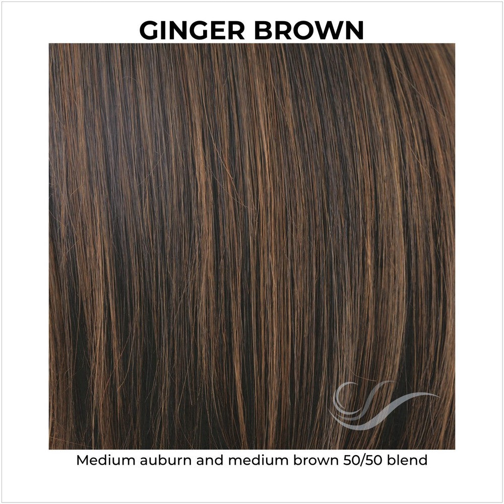 Ginger Brown-Medium auburn and medium brown 50/50 blend