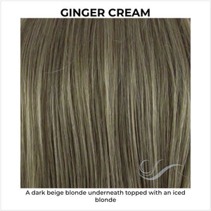 Ginger Cream-A dark beige blonde underneath topped with an iced blonde