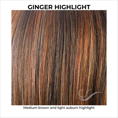 Ginger Highlight-Medium brown and light auburn highlight