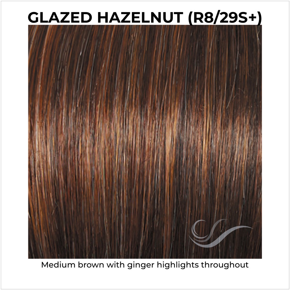 Glazed Hazelnut (R8/29S+)-Medium brown with ginger highlights throughout