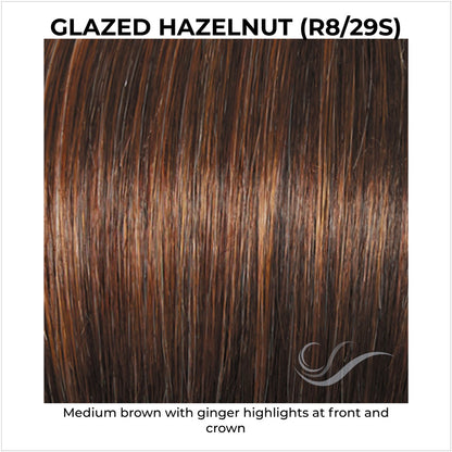 Glazed Hazelnut (R8/29S)-Medium brown with ginger highlights at front and crown