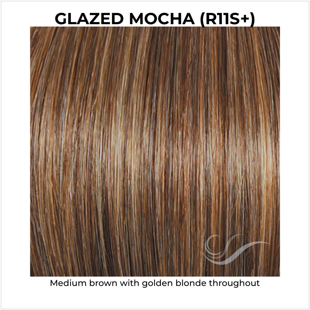 Glazed Mocha (R11S+)-Medium brown with golden blonde throughout
